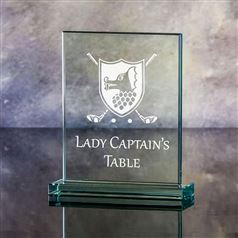 Large Crystal Captain's Table Plaque