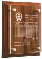 Wall Mounted Crystal Golf Scorecard
