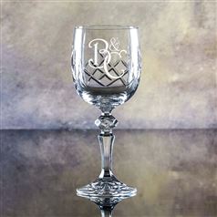 Edward Cut Engraved Goblet Glass