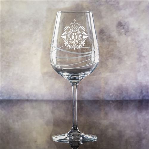 Crystal Engraved Swirl Goblet Glass