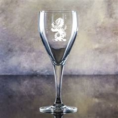 Crystal Engraved Forest Goblet Glass