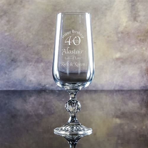Engraved Crystal Claudia Lager