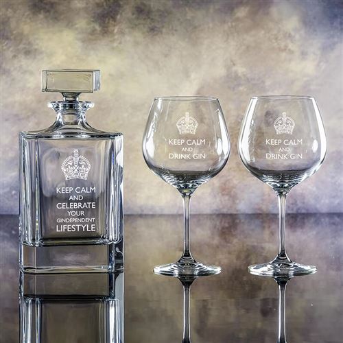 Atlas Gin Decanter and Gin Blooms Gift Set