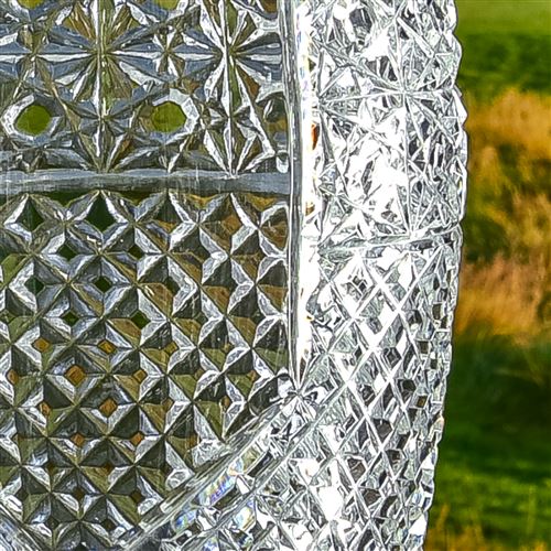 Crystal Engraved Cheshire Vase