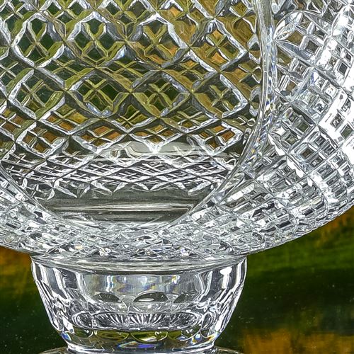 Crystal engraved fruit bowl