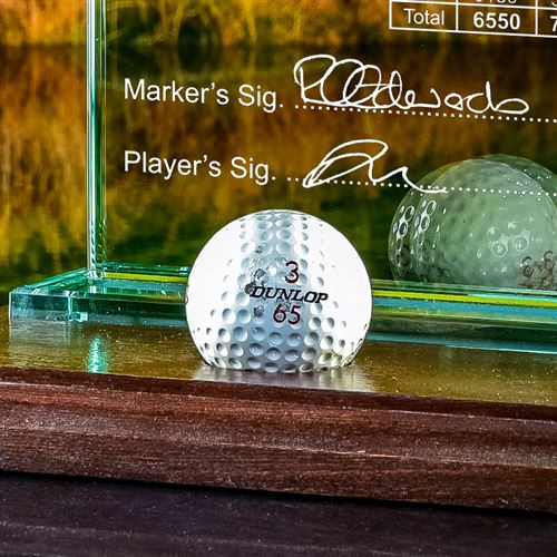Large Crystal Scorecard Plaque With Ball Mount