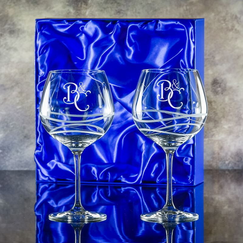 Gin Swirl Bloom Glass Pair Majestic Crystal