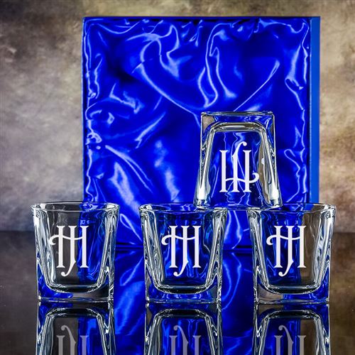 Four Engraved Admittable Tumblers Gift Set