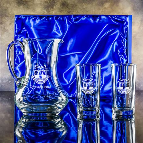 Engraved Crystal Leander Jug and Toscana Hiball Pa