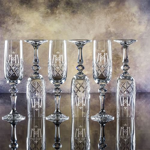 Six Edward Champagne Flutes Gift Set