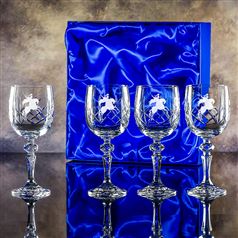 Four Edward Goblet Glasses Gift Set
