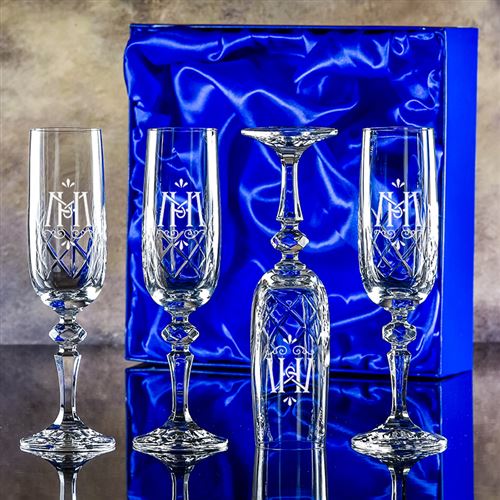 Four Edward Champagne Flutes Gift Set