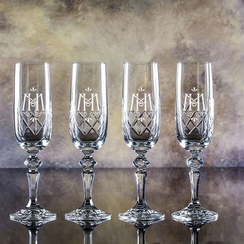 Four Edward Champagne Flutes Gift Set