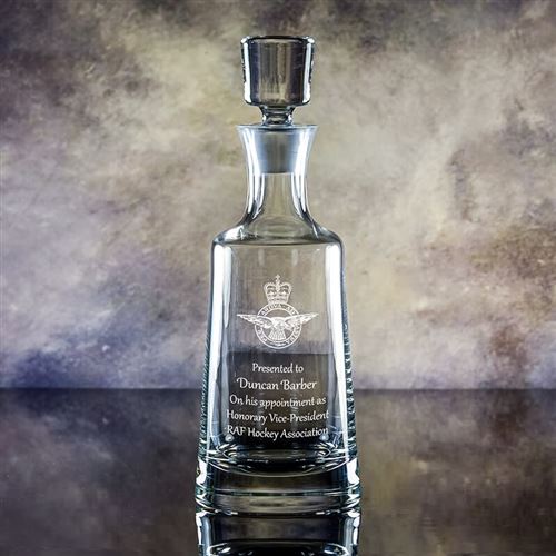 Crystal Engraved University Decanter