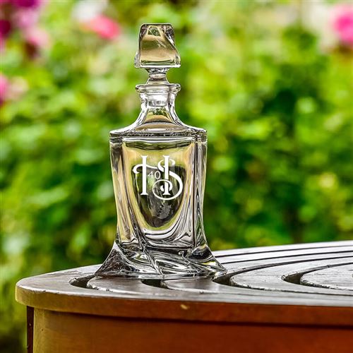 Engraved Crystal Barley Decanter