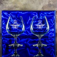 Two Brandy Balloon Glasses Gift Set