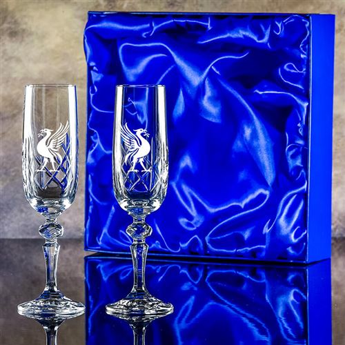 Two Engraved Edward Flutes Gift Set