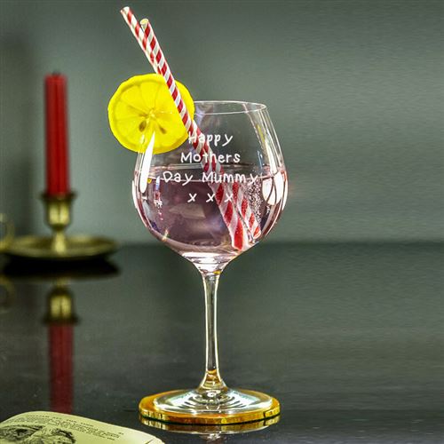 Engraved Handwriting Gin Glass