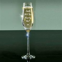 Lydia Champagne Flute with handwritten message