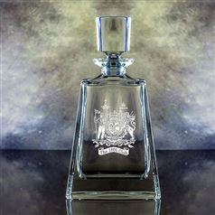 Admiral Engraved Crystal Gin and Whisky Decanter