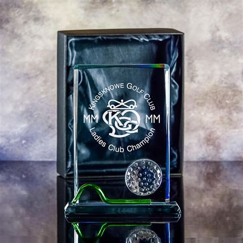 Engraved golfing plaque