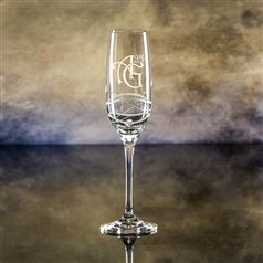 Crystal Engraved Wavy Champagne Glass