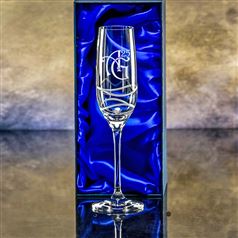 Crystal Engraved Wavy Champagne Glass Gift