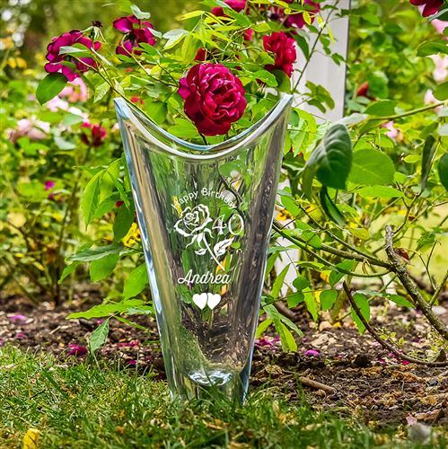 Crystal Engraved Ambleside Vase