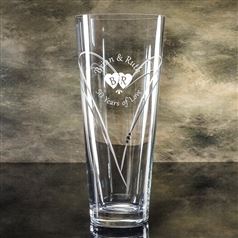 Medium Heart Vase featuring diamante 25 cm tall