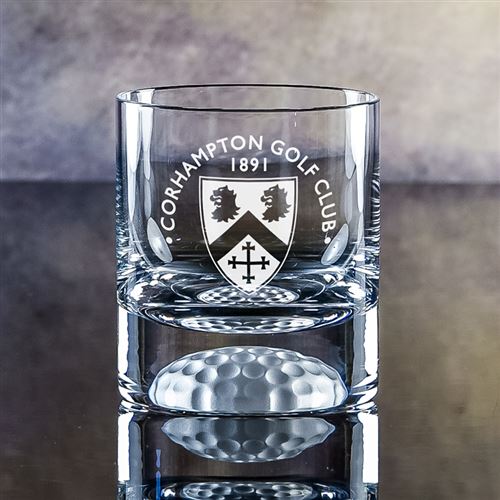 Engraved Crystal Golf Ball Bottom Tumbler