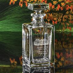 Crystal Engraved Captain's Decanter