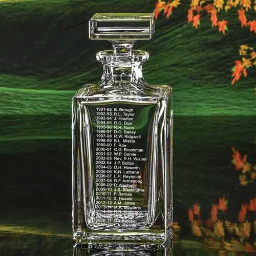 Crystal Engraved Captain's Decanter