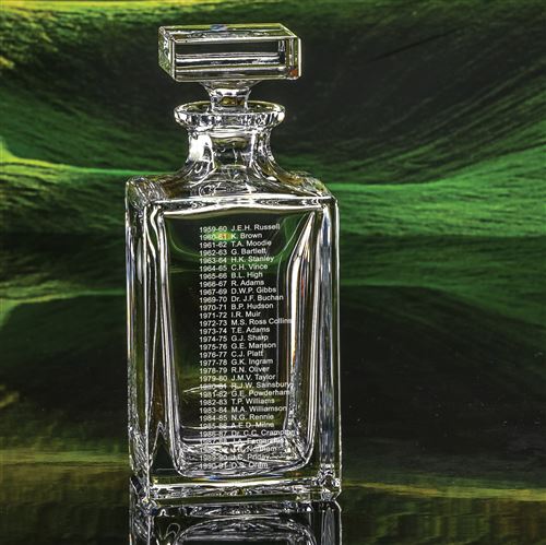 Crystal Engraved Captain's Decanter