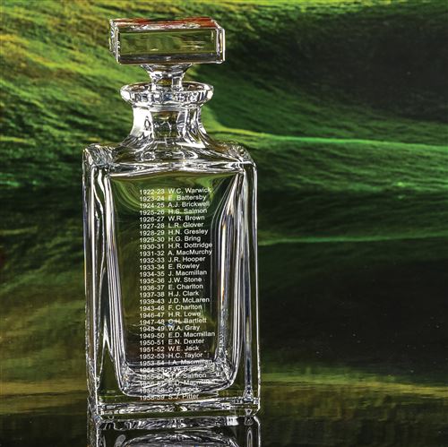 Crystal Engraved Captain's Decanter