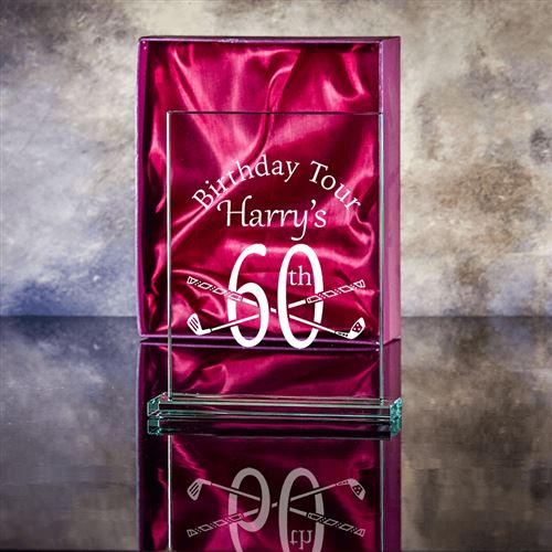 Medium Crystal Engraved Rectangular Plaque