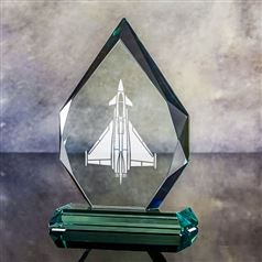 Small Crystal Engraved Typhoon Plaque