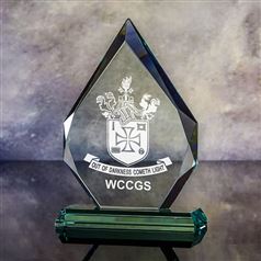 Medium Crystal Engraved Typhoon Plaque