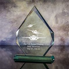 Large Crystal Engraved Typhoon Plaque
