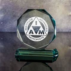 Small Crystal Engraved Octagonal Plaque