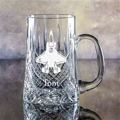 Large Crystal Engraved Wellington Tankard