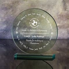 Large Crystal Engraved Snowball Plaque
