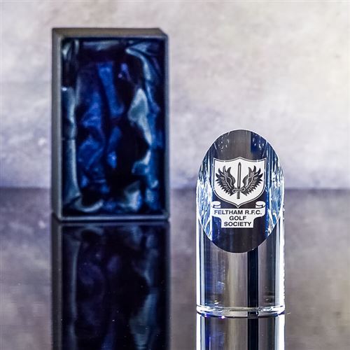 Engraved Crystal Small Pillar of Wisdom