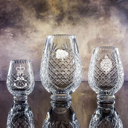Medium Crystal Engraved Trophy Vase