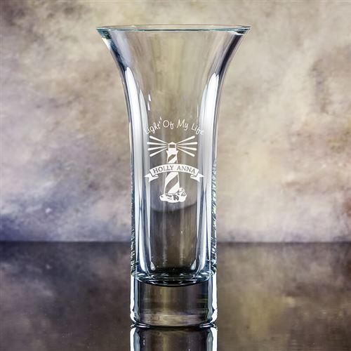 Engraved Crystal Small Venus Vase