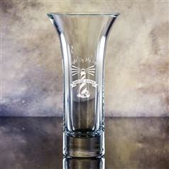 Large Crystal Engraved Venus Vase