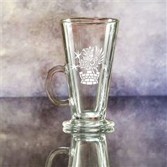 Crystal Engraved Latte Glass