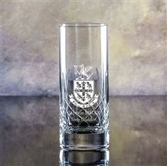 Edward Cut Crystal Engraved Hiball Glass