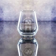Crystal Engraved Gin Tumbler Glass
