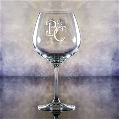 Crystal Engraved Gin Bloom Glass