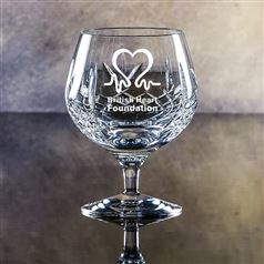 Crystal Engraved Victoria Brandy Glass